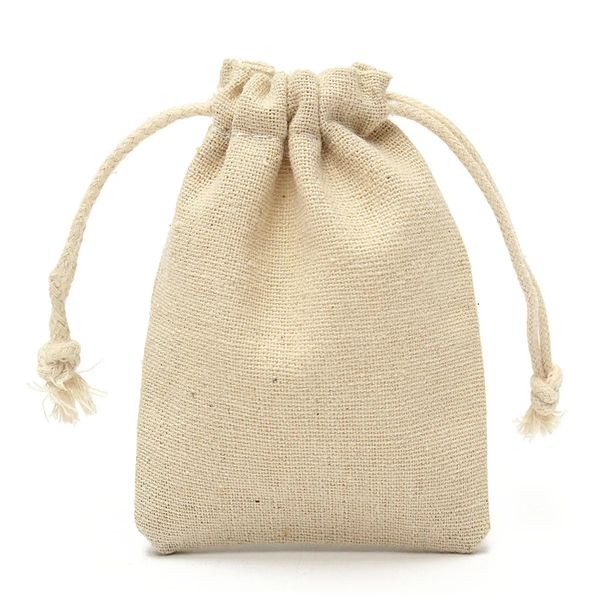 

natural linen pouchs burlap jute sack jewelry pouch drawstring gift bags 8x10cm, Pink;blue