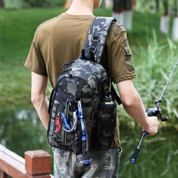 

men's fishing bag military tactical backpack hip storage outdoor hunting camping tackle pack carry shoulder bags