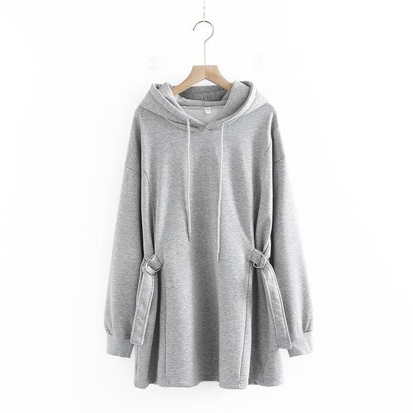 

women's hoodies & sweatshirts plus size xl-3xl drop shoulder hooded autumn winter casual long sleeved outerwear, Black