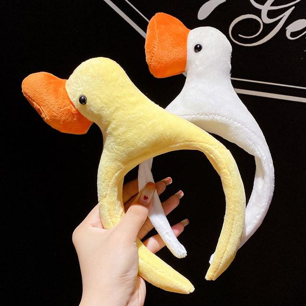 

hair clips & barrettes cute 3d duckling plush hairpin accessories girl headband ladies band, Golden;silver