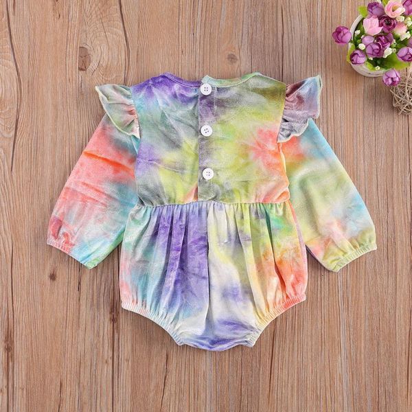 

jumpsuits baby & children's 0-24m born girl long sleeve romper tie-dyed print velvet jumpsuit spring autumn clothes1, Blue