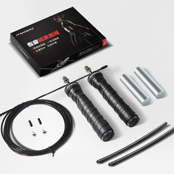 

jump ropes 3m fitness speed rope crossfit skipping weighted jumping excise workout with ball bearings anti-slip handles