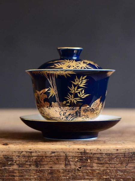 

cups & saucers grade tea cup saucer lid cover bowl creative chinese style set home party afternoon teacup porcelain 150ml