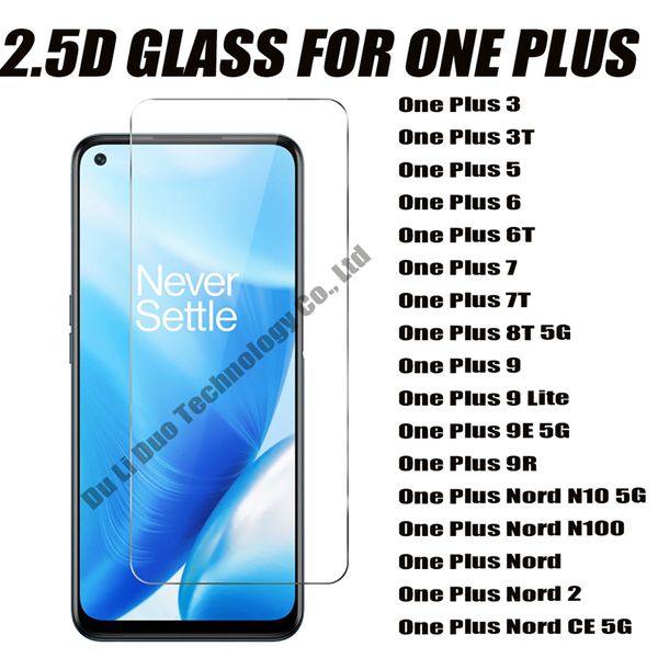 2.5D 0.33 мм Закаленное стекло Защитник экрана телефона для Samsung One Plus Nord 2 CE N100 N10 5G 9R 9E 9 Lite 8T 7T 7 6T 6 5 3 3T