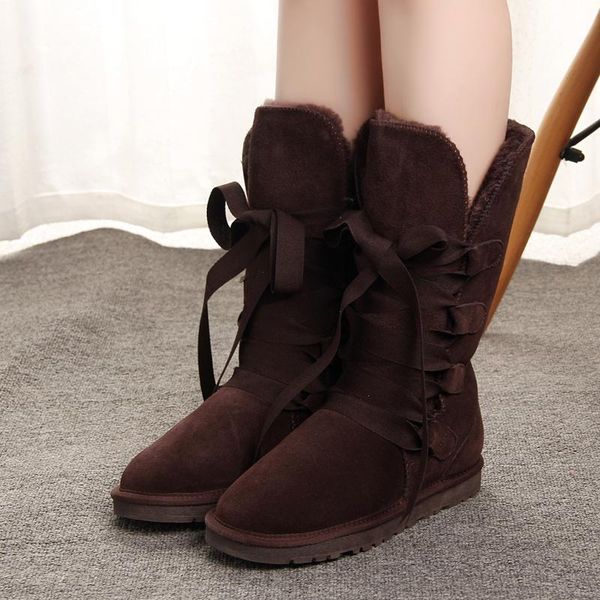 

boots australian leather snow boots, designer luxury shoes for men and women xl winter multicolor lace-up, Black