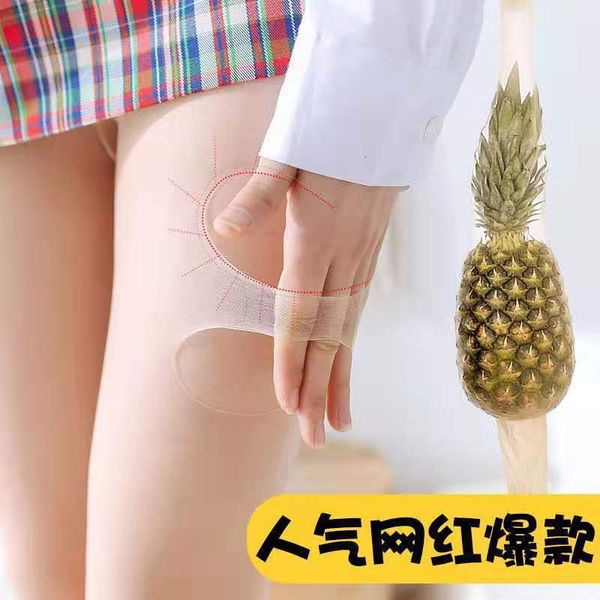 

spring and summer arbitrary cut bottom socks thin pantyhose women' silk proof pine stockings, Red;black