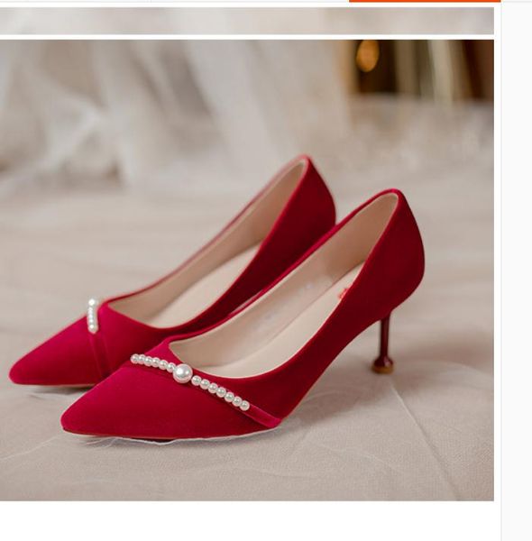 

women's shoes in spring and autumn high fine heel pointed end @1360, Black