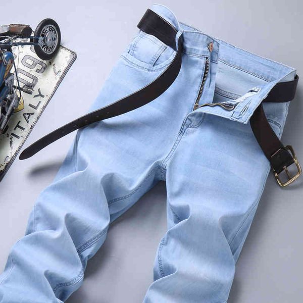 

jean classic summer embroidery comfortable cotton thin straight blue jeans