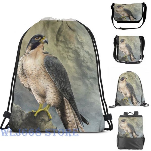 

backpack funny graphic print shoulder bags women peregrine falcon (2) single travel for men gym bag