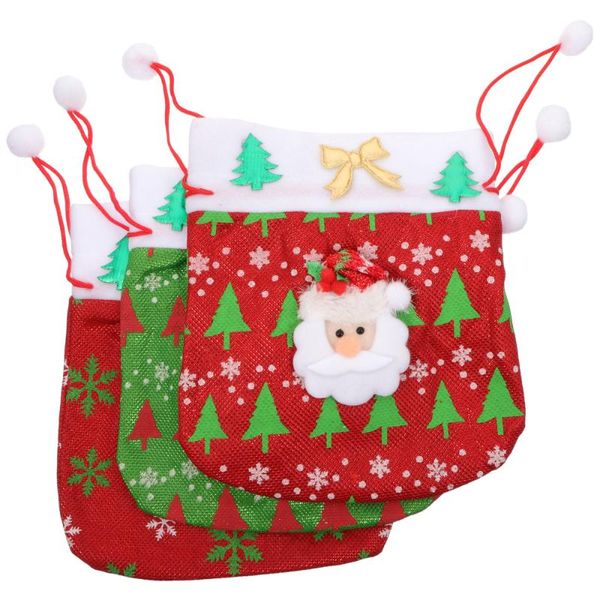 

gift wrap 3pcs adorable christmas hand pouches xmas decor candy bags