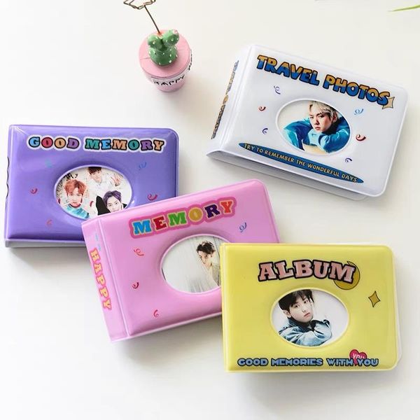 

card holders hollow 36 pockets idol pocards storage book bag 3inch po collect holder fashion plug-in business, Brown;gray