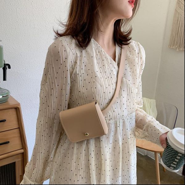 

fashion belt solid color shoulder waist bags pu leather casual purse wallet chest crossbody bag