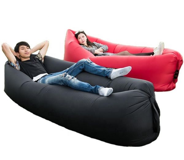 

summer lazy air bag lounge inflatable sofa outdoor furniture pvc flocking packing boxes