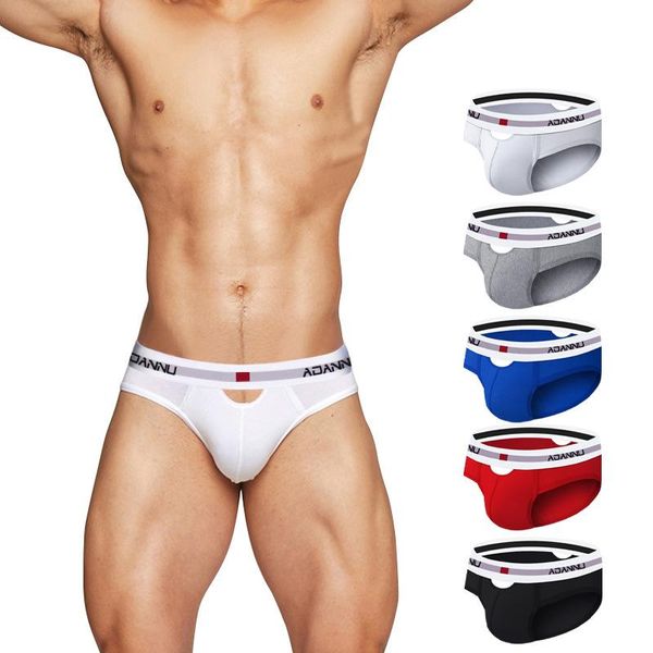 Unterhosen 2021 Baumwolle Sexy Homosexuell Männer Unterwäsche Bikini Slips LOGO Weiche Herren Shorts Höschen