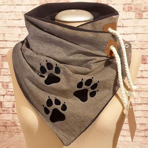 

scarves fashion winter scarf women cat playing back view printing szalik comfortable button soft wrap casual warm shawls, Blue;gray