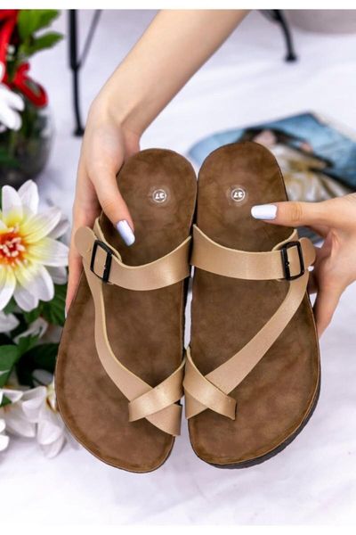 

slippers brad gold leather, Black