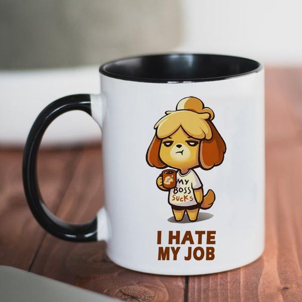 

mugs i hate my job funny mug black pink white ceramic coffee friends gift 11oz office travel and cup