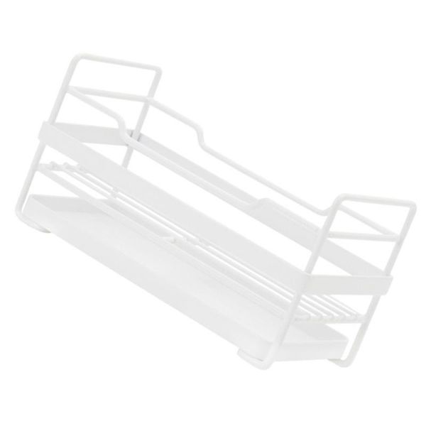 

hooks & rails kitchen storage rack with drainage tray organizer countershelf holder
