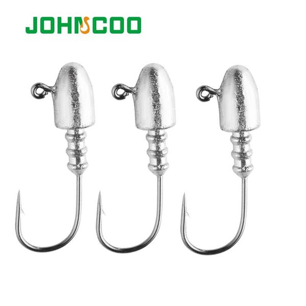 

10pcs jig-heads-swimbait-hooks lead weighted hooks soft lure fishing gear for saltwater freshwater jig