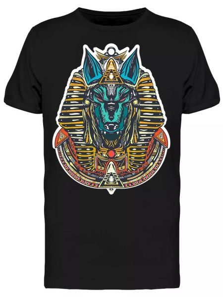 

anubis mask art tee men's -image by shutterstock, White;black