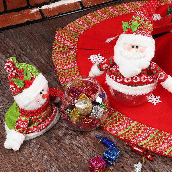 

storage bottles & jars creative candy canister christmas decoration crafts children's gift santa claus snowman round bottle