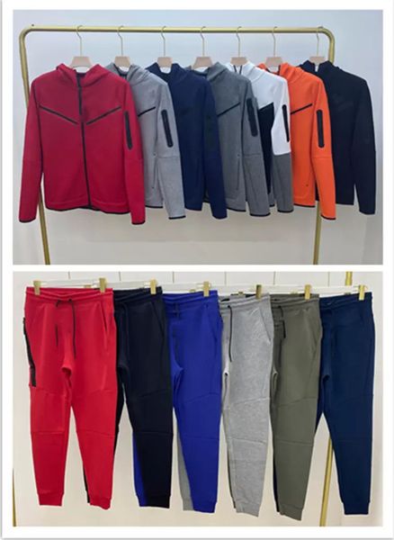 

man designers tech fleece clothes 2021 mens tracksuit mens jacket hoodie or joggers pants men s clothing sport hoodies tracksuits, Black