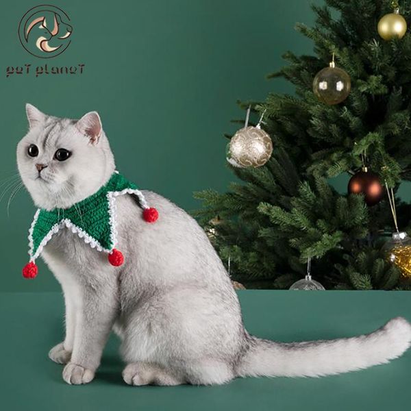 

cat collars & leads knitted cute dog scarf pet puppies five star decoration