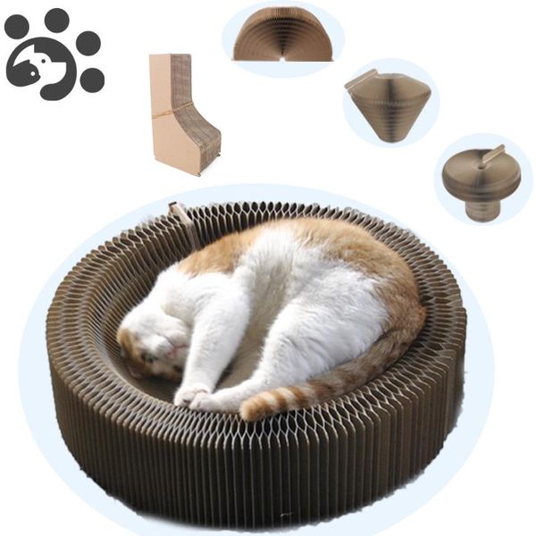 

cat toys muti style scrath toy scratching for pets scratch corrugated paper board bed house