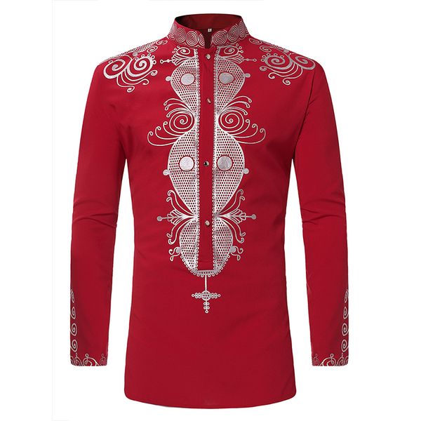 

ethnic style design, tribal pattern, men's african large long-sleeved t-shirt, fashionable novelty, luxurious, comfortable, lightweight, White;black