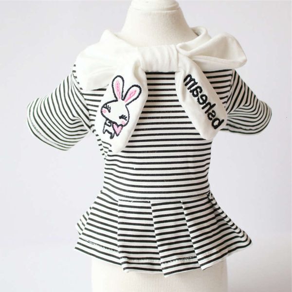 

the dog clothes pet clothing spring and summer small dog teddy striped dress