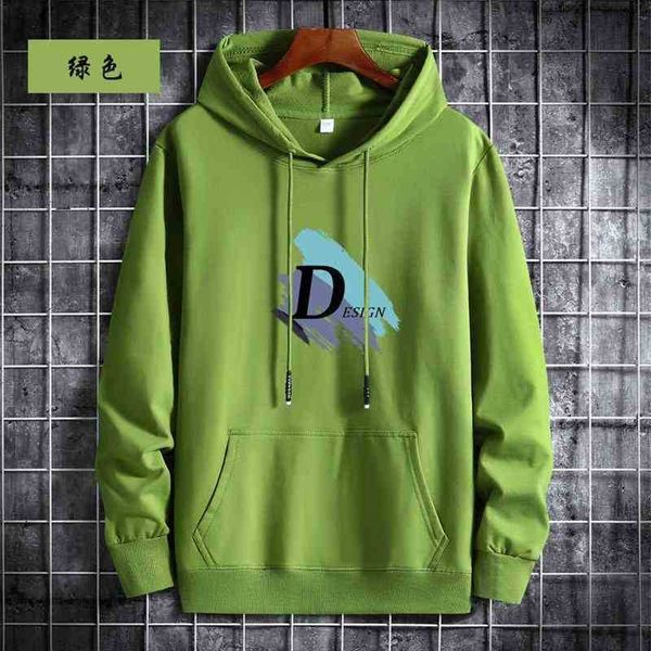 

hooded sweater men's hip hop loose trend student printed korean cec lazy autumn coat, Black