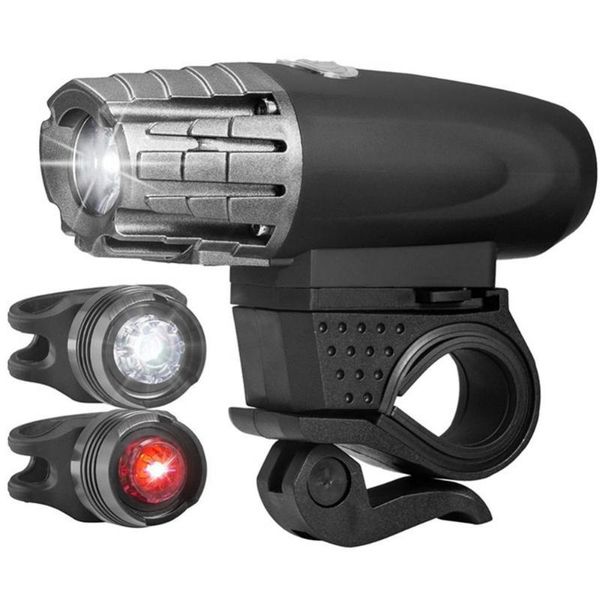 

rechargeable bright led outdoor bicycle bike front headlight tail light set lights