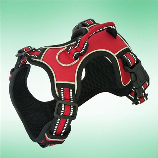 

dog collars & leashes strapless harness reflective with sturdy handle adjustable high visibility straps easy soft padded control
