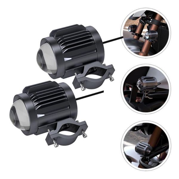 

car headlights 1 pair led headlight bulb waterproof light for or motorcycle use (black)
