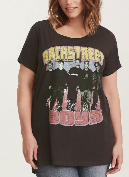 

Torrid BACKSTREET BOYS Women's Girls Plus Size T-Shirt NEW 100% Authentic, White;black