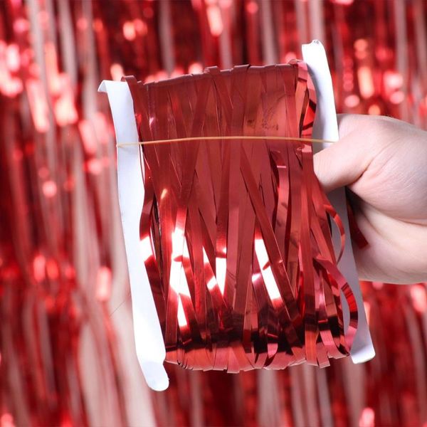 

party decoration 2m backdrop glitter tinsel fringe foil curtain door rain birthday wedding supplies baby shower