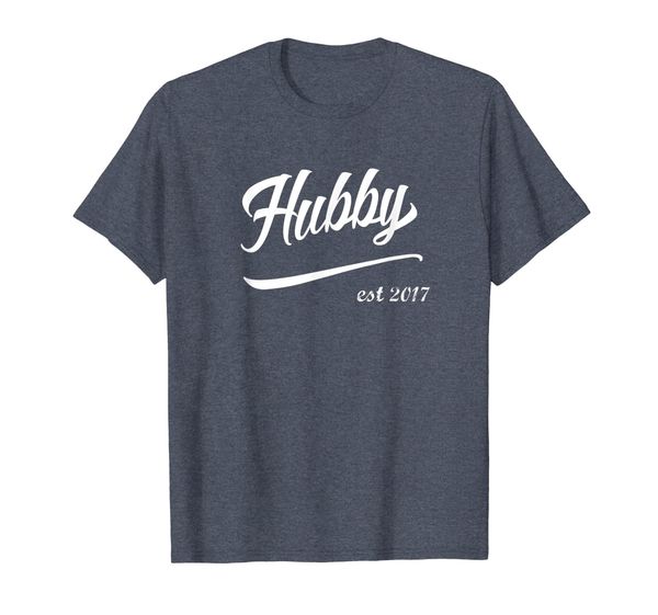 

hubby est 2017 matching t shirt wifey husband wife love, White;black