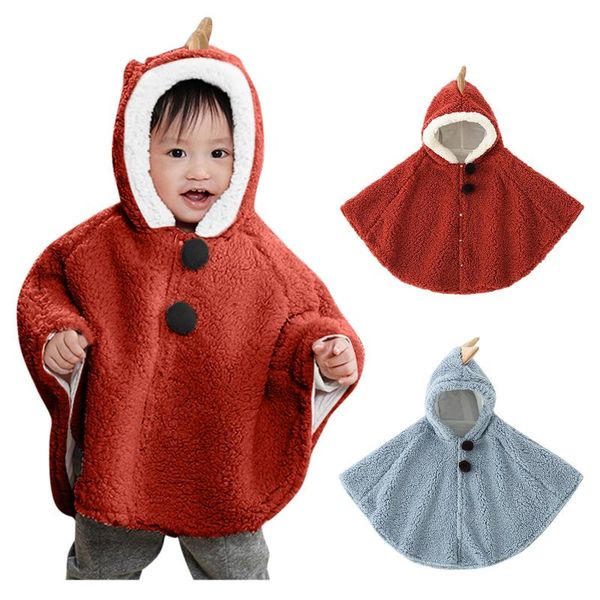 

jackets winter baby girls christmas outwear thick warm hooded coat princess cloak cape kids cute clothes #8, Blue;gray