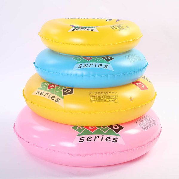 

creative cartoon water inflatable swimming ring thickened pvc lifebuoy for children, Blue