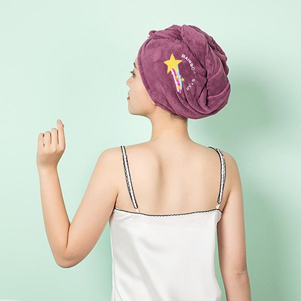 

caps & hats women girl's baby hat for born children kids magic shower cap towel bath dry hair quick drying soft lady turban head, Yellow