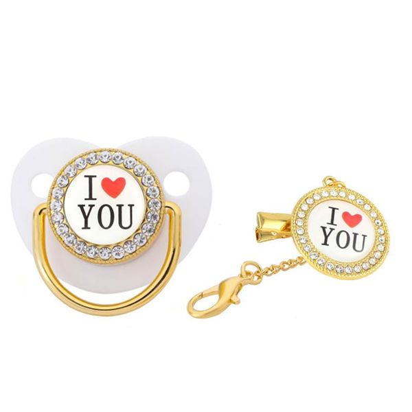 

pacifiers# i love you series white dummy pacifier baby 0-18 months