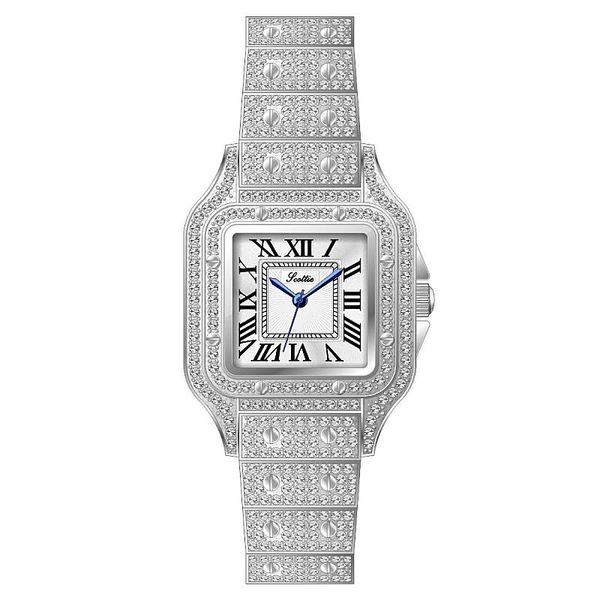 

designer watchs carti wristwatches fashion watch women quartz movement silver stainless steel lady gift roman digital dial bling rhinestone, Slivery;golden