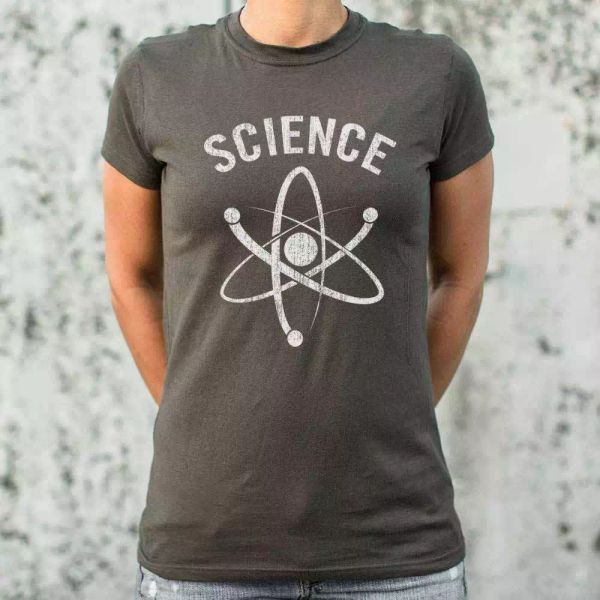 

atomic science t-shirt | women's short sleeve top, White;black