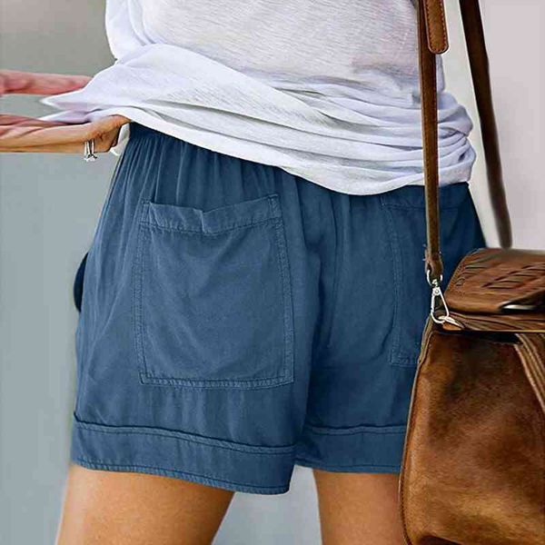 

po plus size shorts women summer streetwear casual drawstring running gym sports shorts women pocket short feminino, Black