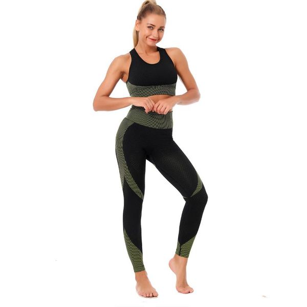 

yoga outfit women sports suits set sets gym fitness lifting athletic pants sportswear leggings seamless active