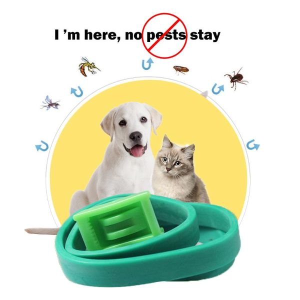 

dog collars & leashes 1 pcs pet cat flea collar against tick quick kill remove protect repel rubber necklace gift killer