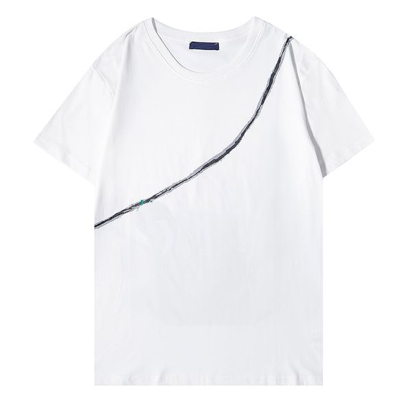 

summer men's and women's designer t-shirts loose slim fashion brand casual shirt letter printing luxury clothing street short sle, White;black