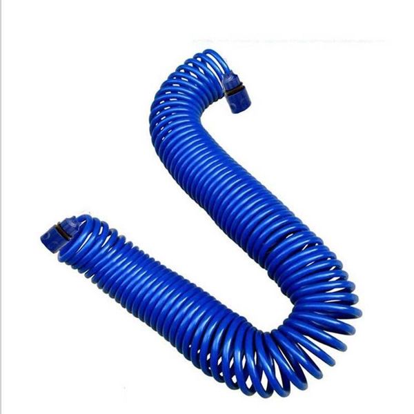 

10m/15m anti-ing cold-resistant garden tube spring without knotting spiral water pipe cleaning tool 2 connectors 1pcs watering equipmen