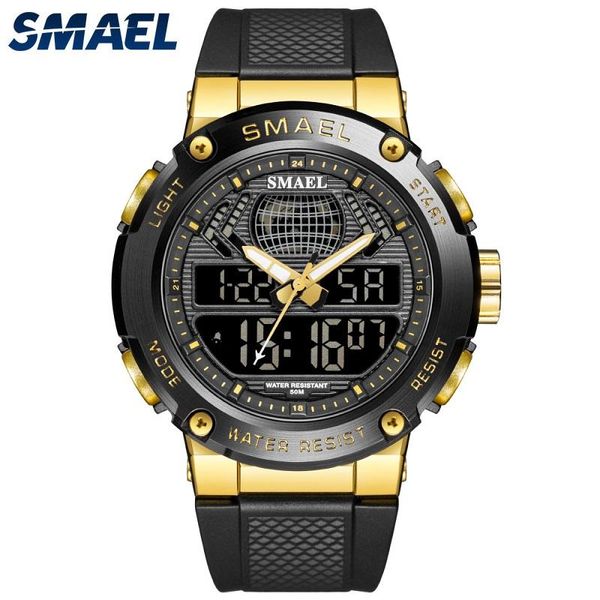 

fashion men watch sport clock 50m waterproof wristwatches led digital auto date satch alarm clocks 8032 men's casual watches, Slivery;brown