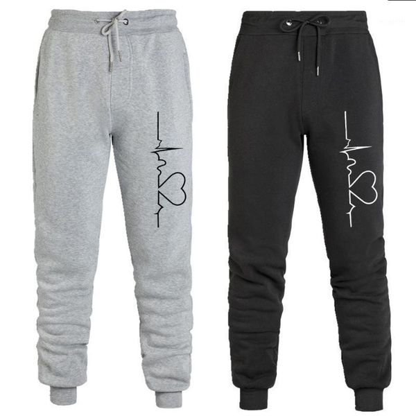 

men's pants 2021 spring and autumn trend solid color sports plus velvet size casual trousers, Black